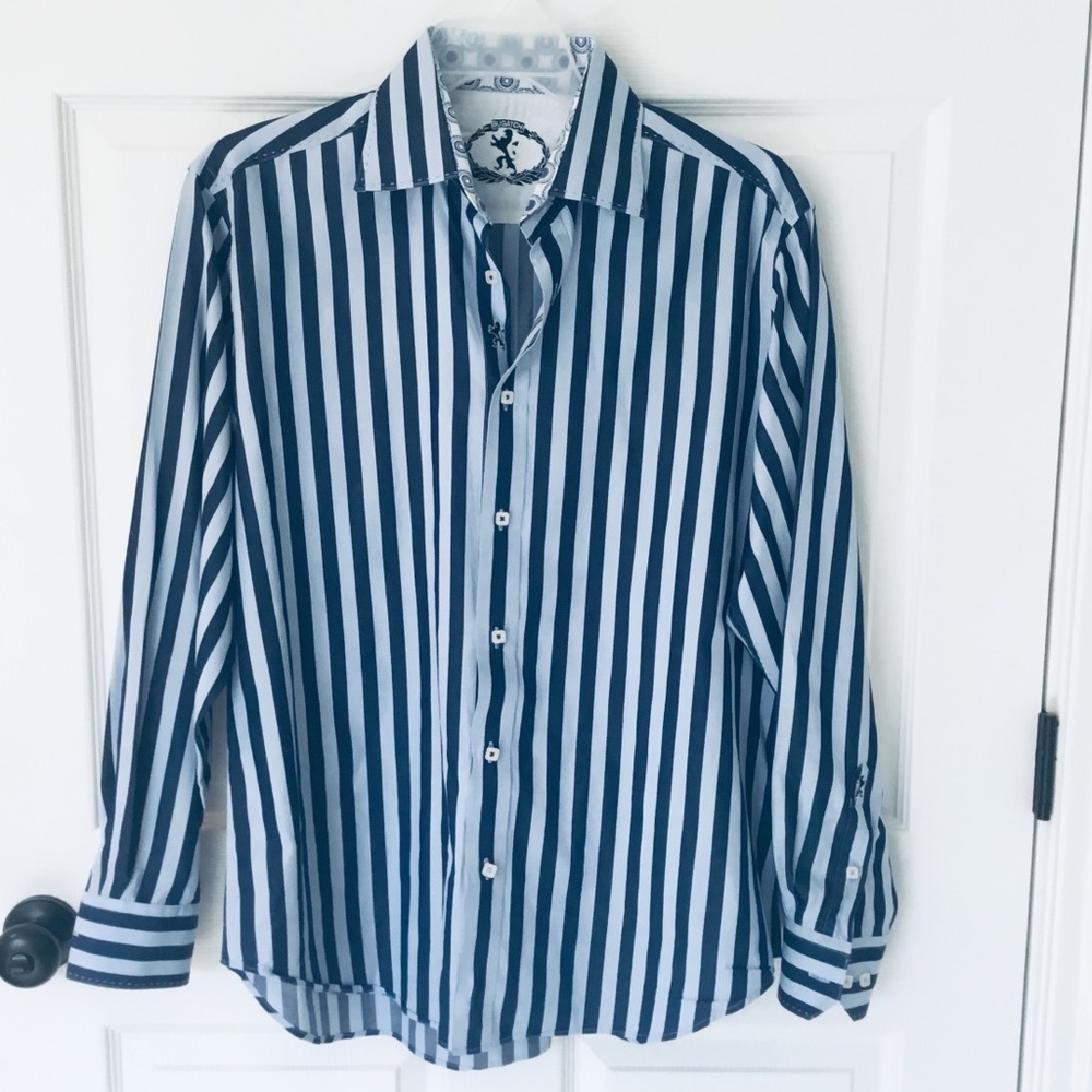 Bugatchi Men’s Button Down Shirt Flip Cuff